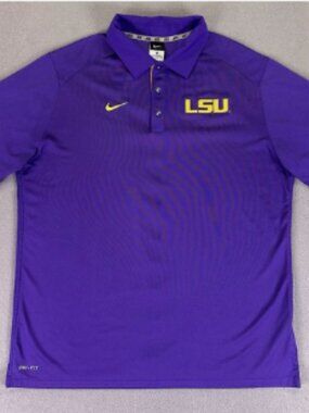 Men’s LSU Tigers Game Day Nike Dri Fit Polo – XL